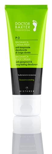 Histomer - P-3 Balsamica Crema Piedi 75 Ml - Crema Piedi Antiodore Balsamica - Anti-Traspirante E Deodorante A Lunga Durata D’Azione By Doctor Baxter