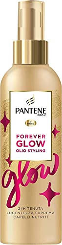 Pantene Pro-V Forever Glow Olio Styling Per Capelli, Tenuta 24H, Lucentezza Suprema, Capelli Nutriti, Blocca Il Crespo, Trattamento Senza Risciacquo,