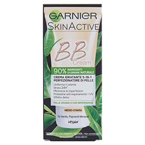 Garnier Bb Cream Natural Crema Idratante Tutto In 1, Arricchita Con Pigmenti Naturali E Tè Verde, Confezione Da 1, 50 Ml