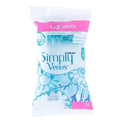 10 X Venus Gillette Rasoio Bilama Simply 2 Usa&Getta 4+2Pezzi