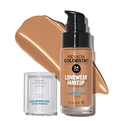 Revlon Colorstay, Fondotinta Per Pelle Normale E Secca, Con Protezione Solare Spf 20, Formula Duratura, Oil Free (30Ml), 320 True Beige