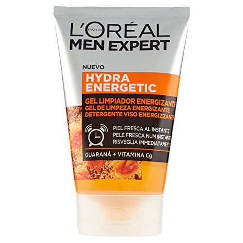 Men Expert Detergente Viso Energizzante In Gel Hydra Energetic, Deterge, Energizza, Risveglia Immediatamente La Pelle, Con Estratto Di Guaranà E Vitam