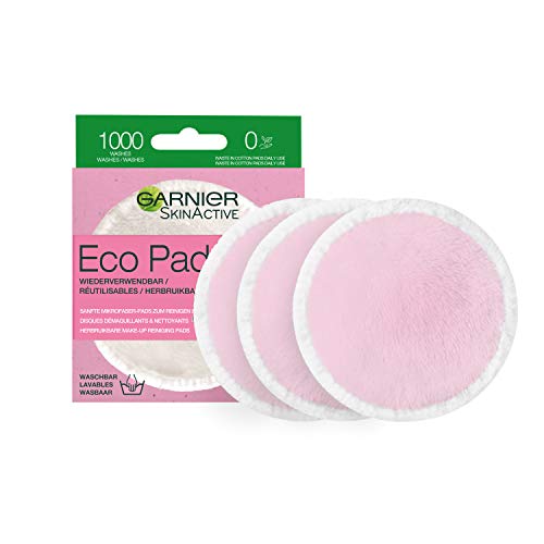 Garnier Skin Active Dischetti Ecologici Struccanti In Microfibra Ecopads, Lavabili E Riutilizzabili, 3 Unità, Confezione Da 1