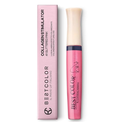 Best Color Collagen Stimulator Lucidalabbra Effetto Volumizzante 41 Glittered Pink 7Ml