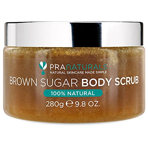 Pranaturals Scrub Corpo Allo Zucchero Di Canna - Scrub Esfoliante Naturale – Idrata La Pelle Secca E Rimuove Delicatamente Le Cellule Morte - 280G