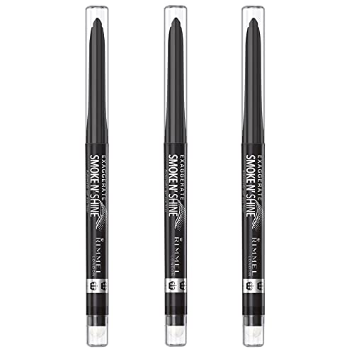 Rimmel Exaggerate Shine On Smokeys Gel Eyeliner Matita Occhi Nero 001 28G X 3