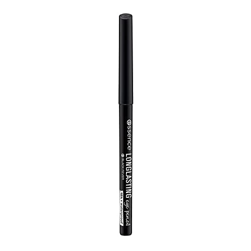 Essence Longlasting - Matita Occhi Lunga Tenuta, 0.28 G, Nero (01 Black Fever), 1 Pezzo