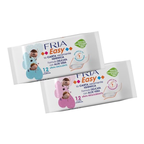 Fria Easy Papel Higiénico Húmedo 2 Fragrancias 12 Pocket. Il Pacchetto Può Variare