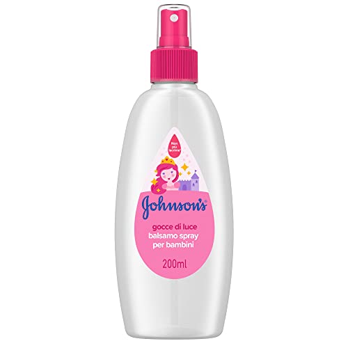 Johnson’S Baby, Balsamo Spray Per Bambini, Gocce Di Luce, Senza Coloranti Solfati Alcol E Sapone, Non Più Lacrime, Con Proteine Della Seta E Olio Di A