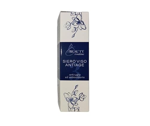 Beauty Routine Siero Viso Antirughe Antiossidante Con Acido Ialuronico. Azione Botox-Like Per Ridurre Rughe. Formula Green. 30 Ml