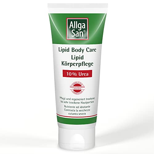Allga San Lipid Special Care - Crema Corpo Idratante Pelle Secca Con Urea 10%, 100 Ml - Nutriente Riparatrice Per Mani Screpolate, Gomiti, Ginocchia,