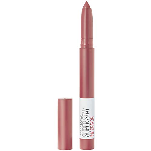 Maybelline New York Rossetto Matita Superstay Ink Crayon, Colore Matte A Lunga Tenuta, Lead The Way (15),