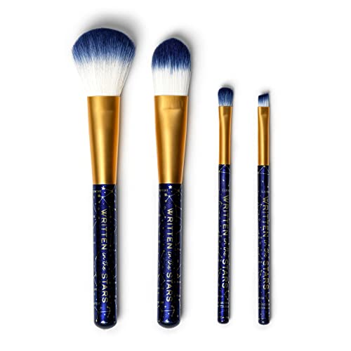Legami - Set Di 4 Pennelli Per Il Trucco, Oh My Glow! Tema Stars, Include Powder Brush, Foundation Brush, Eyeshadow Brush, Eyeliner Brush, 100% Vegan,