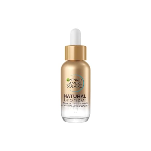 Garnier Gocce Viso Autoabbronzanti Natural Bronzer, Per Un Effetto Uniforme E Naturale, A Rapido Assorbimento, Azione Idratante, Con Acido Ialuronico
