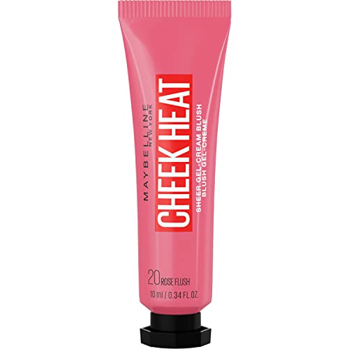 Maybelline New York Blush In Crema Cheek Heat, Blush In Crema, 20 Rose Flash, 10 Ml (Confezione Da 1)