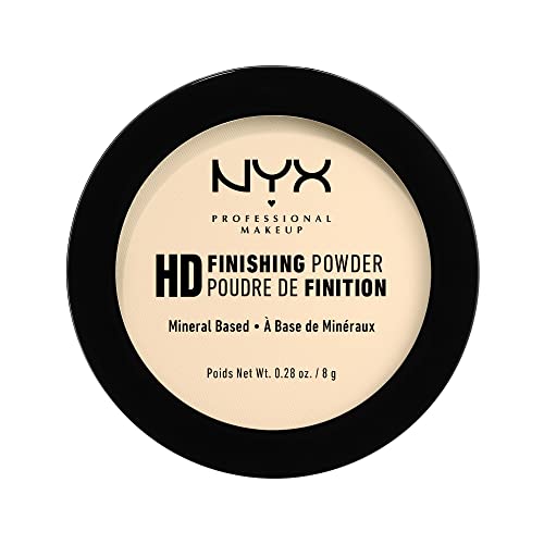 Nyx Professional Makeup High Definition Finishing Powder, Cipria In Polvere Compatta, Opacizzante, Finish Matte, Tonalità Banana