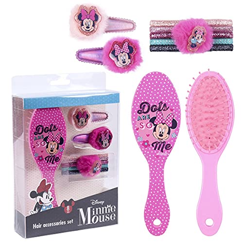 Cerdá Life'S Little Moments - Set Accesorios Pelo Niña De 8 Piezas De Minnie Mouse - Licencia Oficial Disney, Multicolor
