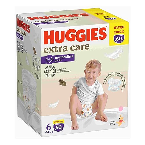 Huggie Extra Care Pannolini Mutandina Megapack 6^ 60 Pz