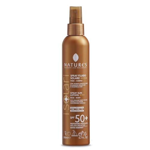 Nature'S - Isolari, Spray Fluido Solare Bambini Spf 50+, Protezione Solare Spray, Protezione Solare Bambini, Rapido Assorbimento, Azione Protettiva 20