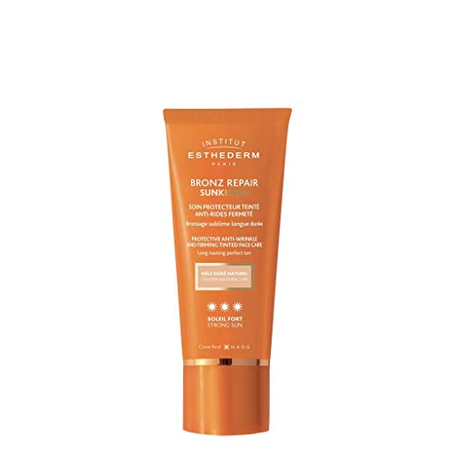 Institut Esthederm - Bronz Repair Sunkissed - Protezione Solare Colorata Antirughe Tonicità - Tonalità Dorata Naturale - Ottimizzazione Dell’Abbronzat