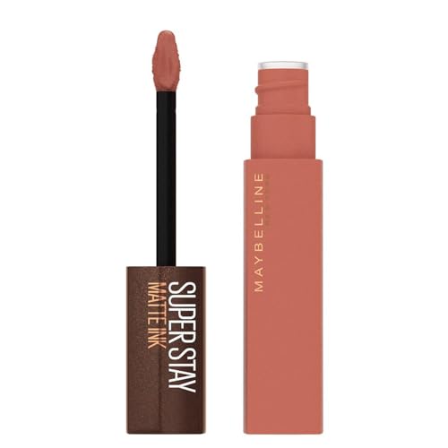 Maybelline New York Rossetto Matte Superstay Matte Ink, Tinta Labbra A Lunga Tenuta, Colore Intenso E Vibrante, No Transfer, Coffee Edition, Hazelnut