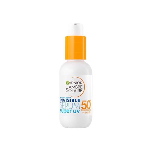 Garnier Siero Viso Protettivo Invisibile Super Uv, Per Tutti I Tipi Di Pelle, Protezione Spf 50+, Ad Assorbimento Rapido, Con Ceramide Protect, Ambre 