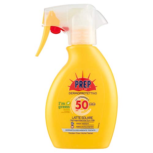 Prep, Spray Solare Spf50, Protezione Solare Raggi Uva E Uvb, Senza Parabeni, Formato 225 Ml