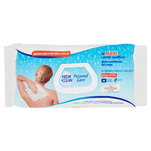 Fresh & Clean Allantoina E Vitamina E Salviette Igiene Corpo, 40-Pezzi