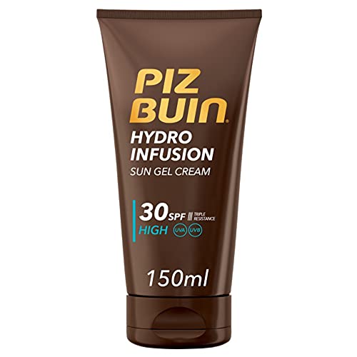 Piz Buin, Crema Solare Gel, Hydro Infusion, 30 Spf, Protezione Solare Alta, Sun Gel Cream, Filtro Solare Uva/Uvb, Rinfresca Protegge Idrata, 150Ml