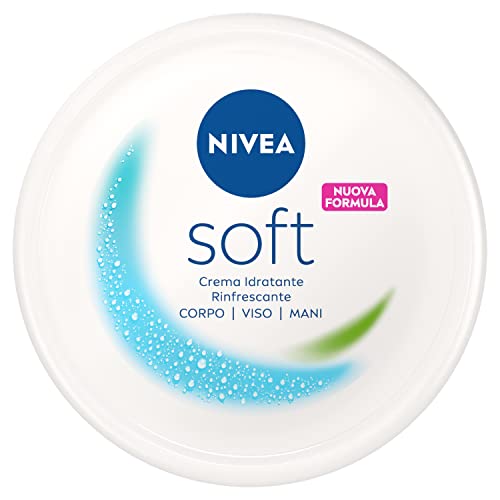 Nivea Soft Crema Multiuso 1 X 300 Ml, Crema Idratante E Rinfrescante, Crema Viso, Corpo, E Mani A Rapido Assorbimento, Arricchita Con Vitamina E E Oli