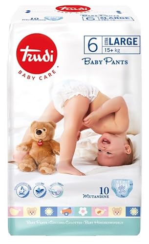Trudi Pannolini Mutandina Taglia 6 Maxi 15+ Kg Confezione Da 10 Pannolini