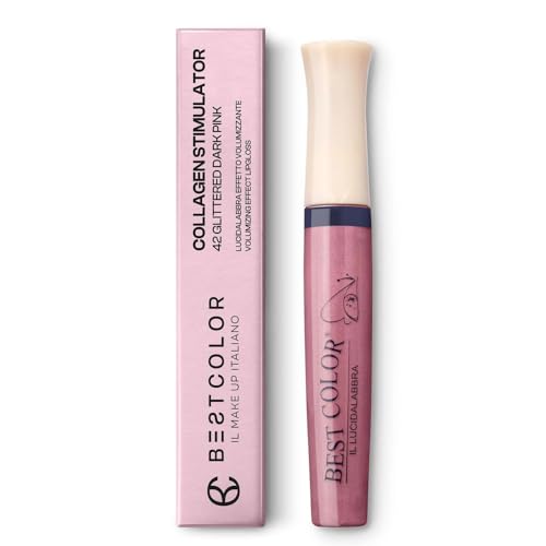 Best Color Collagen Stimulator Lucidalabbra Effetto Volumizzante 42 Glittered Dark Pink 7Ml