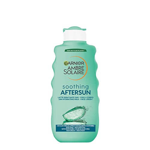 Garnier Ambre Solaire Latte Doposole, Per Viso E Corpo, Effetto Rinfrescante E Pelle Nutrita, Ideale Per Tutti I Tipi Di Pelle, Arricchito Con Aloe Ve