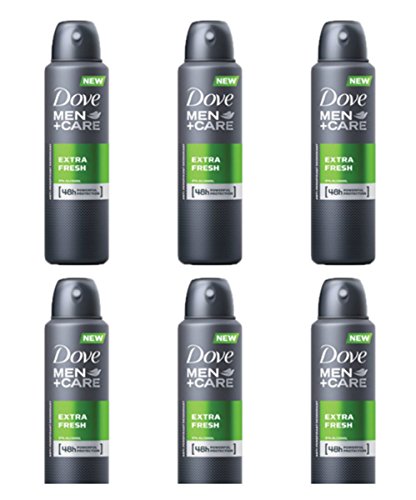 6 X Dove Men + Care Extra Fresh Spray Deodorante Corpo Uomo Men+Care Maschile