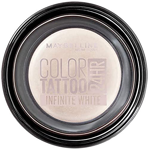 Maybelline Color Tattoo 24H Sombras De Ojos Larga Duración, 45 Infinite White Blanca