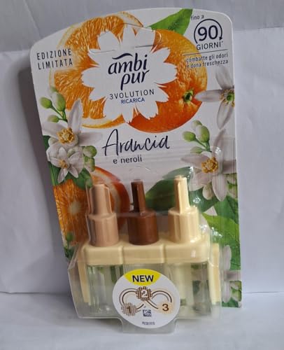 Ambipur Ricarica Deodorante Ambiente 3Vol Arancia&Neroli, 1Pz