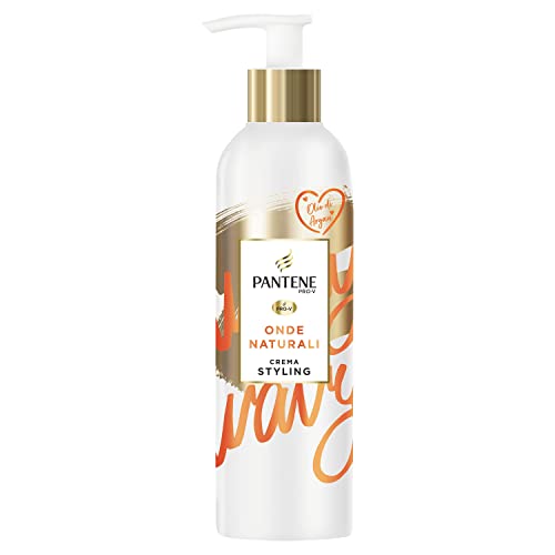 Pantene Pro-V Crema Styling + Termoprotettore Onde Naturali, Senza Risciacquo, Nutriente, Con Olio Di Argan, Per Controllo Del Crespo E Onde Morbide E