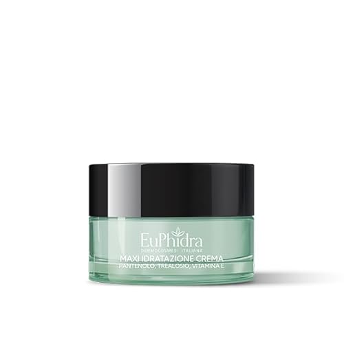 Euphidra Maxi Idratazione Crema Viso Con Pantenolo-Trealosio-Vitamina E Ristruttura E Lenisce
