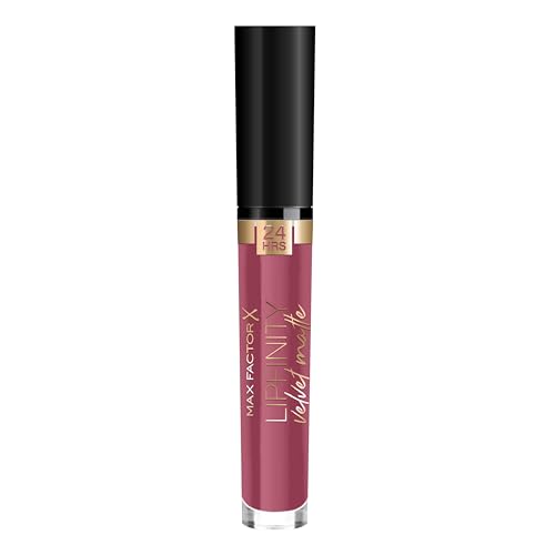 Max Factor, Rossetto Matte Liquido Lipfinity Velvet, Idratante, Waterproof E No Transfer, 5 Matte Merlot