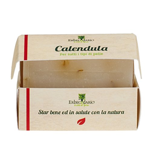 Sapone Artigianale Calendula Erbecedario, Lenitivo E Idratante Naturale, Per Pelle Delicata, 1 Saponetta Da 100G