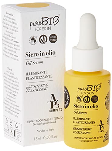Purobio Sieroiin Olio Illuminante Ed Elasticizzante Per Pelle Secca, 15 Ml