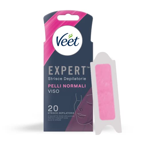 Veet Expert Strisce Viso Pelli Normali, 10X2 Strisce