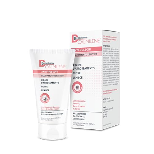 Calmilene Anti-Rossori 40 Ml - Crema Anti-Rossori - Per Pelle Sensibile - Nutre, Lenisce E Riduce L'Arrossamento - Con Bisabolo, Zenzero, Burro Di Kar