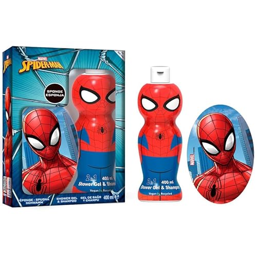 Spider-Man Cofanetto Shower Gel & Shampoo 400 Ml E Spugna