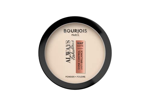 Bourjois Cipria Compatta Always Fabulous, Formula Opacizzante E Uniformante A Lunga Tenuta, 050 Porcelain