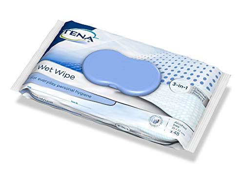 Tena Wet Wipe Salviette Umidificate,Detersione Senza Risciacquo 48 Pezzi Morbide