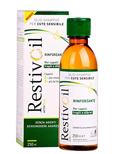 Restivoil Activplus Olio Shampoo Rinforzante Per Capelli, Fisiologico Con Azione Ricostituente E Riattivante, Senza Schiuma, Per Capelli Fragili E Sfi