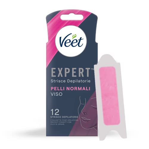 Veet Expert Strisce Viso Pelli Normali, 6X2 Strisce