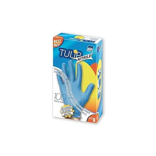 Tulip Guanti Monouso Nitrile Colore Blu - Misura L 100 Paia