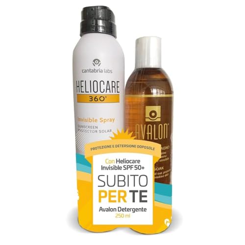 Heliocare Invisible Spray Spf50+ 200 Ml + Avalon Detergente Fluido 250 Ml